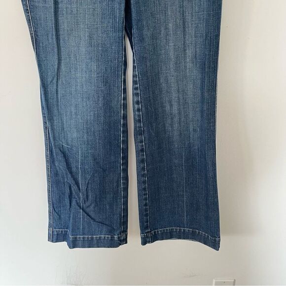 Talbots Stretch Medium Wash Trouser Fit Leg Denim Jeans - Picture 9 of 13